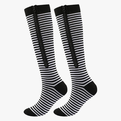 Chaussettes de compression à fermeture éclair médicale pour hommes et femmes, haute élasticité, bas de pression Parker fermé, ny