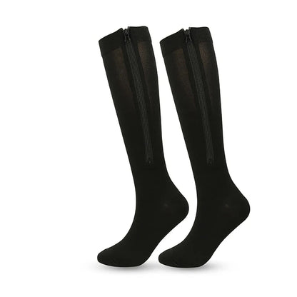 Chaussettes de compression à fermeture éclair médicale pour hommes et femmes, haute élasticité, bas de pression Parker fermé, ny